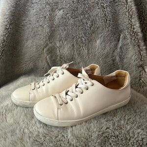 Sezane Jack Cream Leather Sneakers